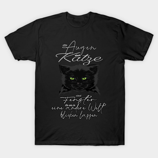 Cute Black Cat Saying Cats Lover T-Shirt by Designcompany